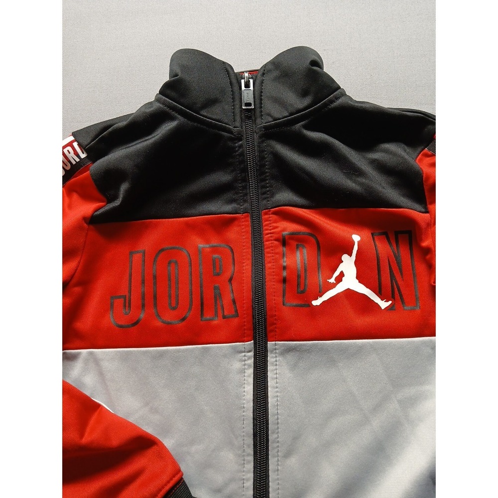 Childs L Size 7 JORDAN Jacket Red/gray/black, think Fall BACK TO SCHOOL - Picture 9 of 16